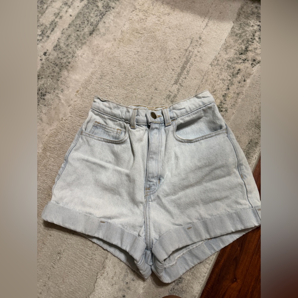 American Apparel Light Blue Denim Shorts